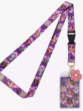 NWT Disney Princess Floral Lanyard BoxLunch Exclusive RARE DEADSTOCK